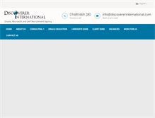 Tablet Screenshot of discovererinternational.com